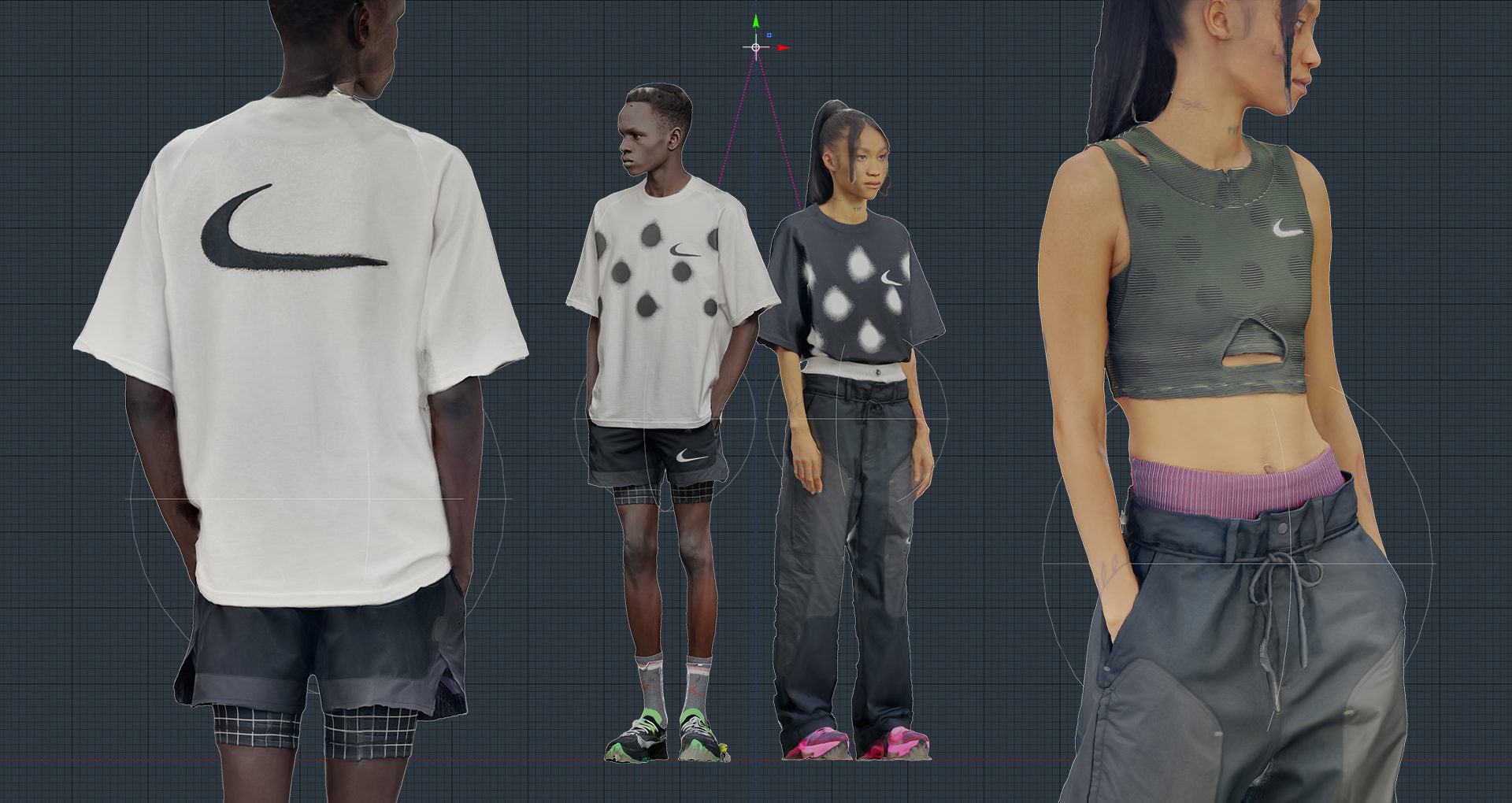 Nike × Off-White Summer Games campaign render